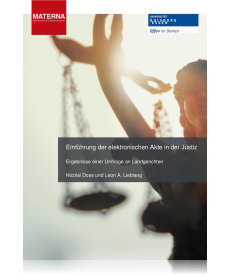 Cover: Einführung der elektronischen Akte in der Justiz. Ergebnisse einer Umfrage an Landgerichten. Duisburg und Dortmund. Cover: Einführung der elektronischen Akte in der Justiz. Ergebnisse einer Umfrage an Landgerichten. Duisburg und Dortmund.